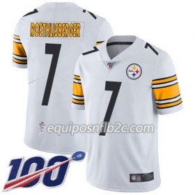 Camiseta Hombre NFL Pittsburgh Steelers Ben Roethlisberger 7 Nike Blanco 100th